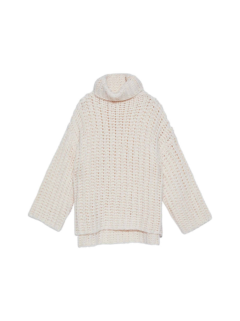 Zara Cream Chunky Turtleneck Sweater